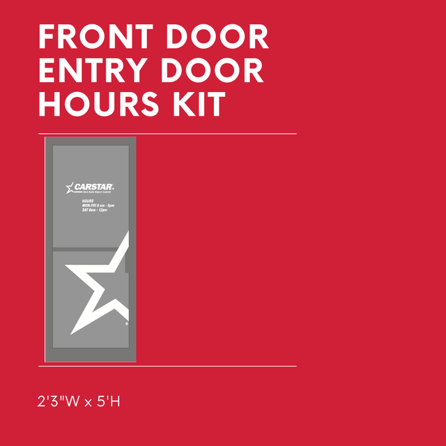 EXTK004 CARSTAR Front Entry Door Hours Kit (Price Includes Standard